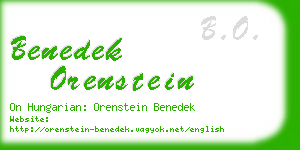 benedek orenstein business card